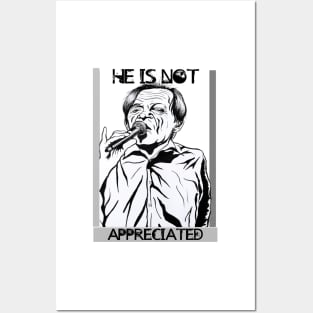 Illustration of Mark E Smith (He is not appreciated) Posters and Art